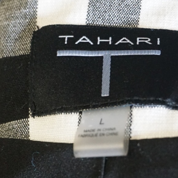 Tahari Black and White Checkered Women's Jacket, Large - Picture 7 of 8